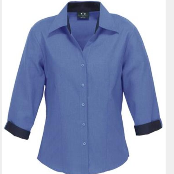 Oasis Ladies 2 Tone 3/4 Shirt LB3604 Thumbnail