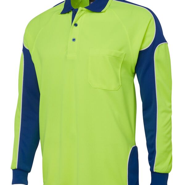 JB's Hi Vis L/S Arm Panel Polo Thumbnail