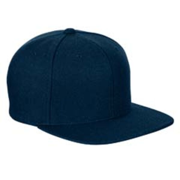 Snapback Cap Adult 6-Panel Wool blend Flat Visor Classic Thumbnail